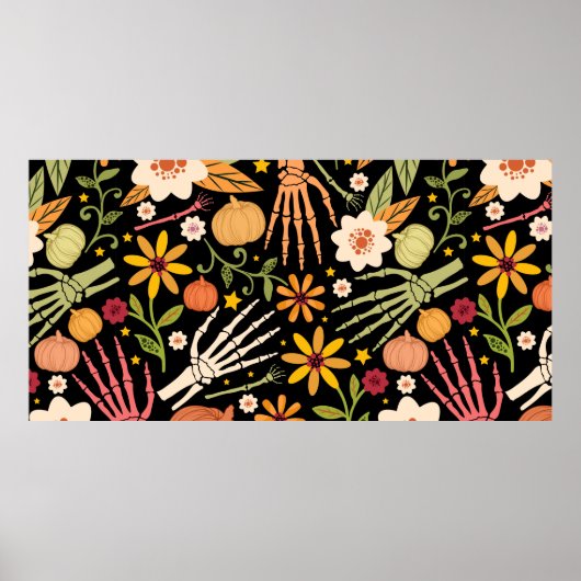 骨とフローラeの継ぎ目のないハロウィーン ポスター (正面)