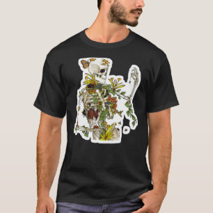 骨と植物骨格植物植物植物植物植物学 Tシャツ