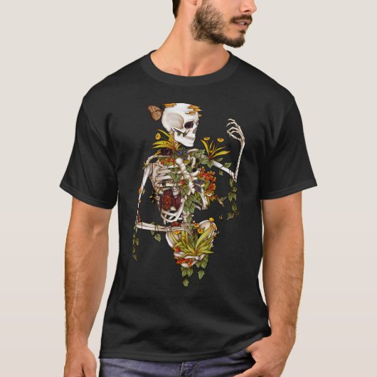 骨と植物 Tシャツ (正面)