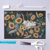 骨と開花、ワイルドフラワーとワイルドウェスト 薄葉紙 (クラフト)