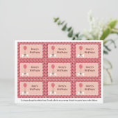 骨と風船の犬の女の子のパーティーファビュラス タグ 招待状 (スタンド正面)