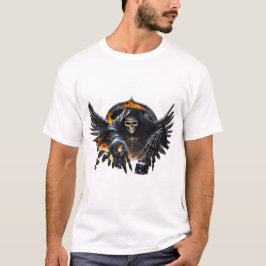 骨と魔法、神秘的なサイコロとスケルトン。 Tシャツ