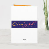 骨に悪いモナリザスケルトンのハロウィーン カード (裏面)