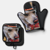 骨に悪い 鍋つかみ&鍋敷きセット (正面/裏面)