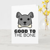 骨に良い、犬 カード (黄色い花)