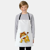 骨のあるライオン エプロン (着用した状態)
