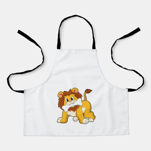 骨のあるライオン エプロン (正面)