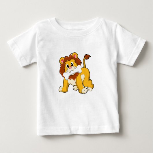 骨のあるライオン ベビーTシャツ (正面)