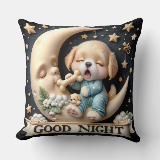 骨のある子犬コレクションby Natasha Us クッション (正面)