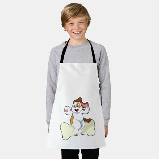 骨のある犬 エプロン (着用した状態)