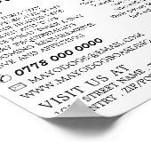 骨のある茶色の犬、犬の下宿広告り ポスター (角)