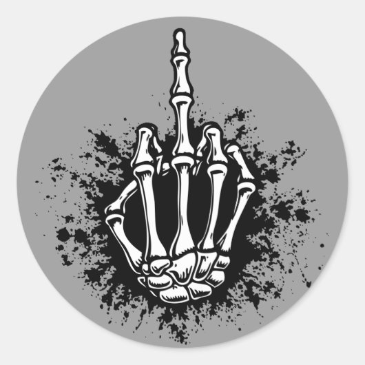 骨のある鳥 ラウンドシール (正面)