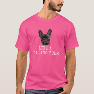 骨のおもしろい犬転がパパと犬の母親のように Tシャツ
