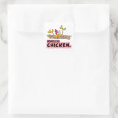 骨のないおもしろいチキン漫画 スクエアシール (バッグ)