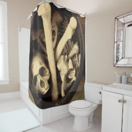 骨のカルドロン。 シャワーカーテン