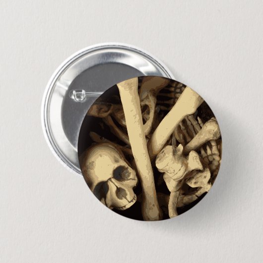 骨のカルドロン。 缶バッジ (正面&裏面)