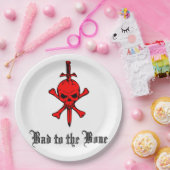 骨のハロウィーンに悪い ペーパープレート (パーティー)