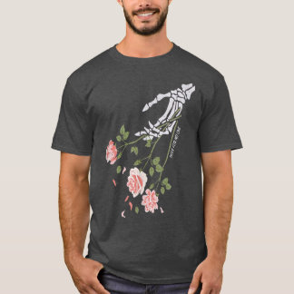 骨の一つ与えの衣裳Hのためのスケルトン手バラ Tシャツ