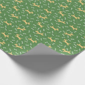 骨の付いた幸運な犬 ラッピングペーパー (角)