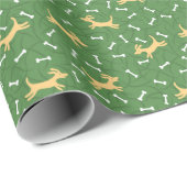 骨の付いた幸運な犬 ラッピングペーパー (ロールコーナー)