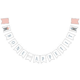 骨の前触れフランスのブルドッグ バンティングフラッグ