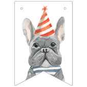 骨の前触れフランスのブルドッグ バンティングフラッグ (第2の旗)