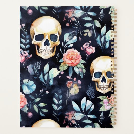 骨の原発日記の庭園 – スカルとバラ プランナー手帳 (裏面)