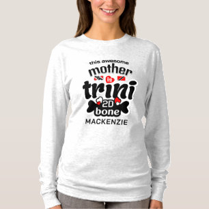 骨の底からトリニダードの人 Mother ブラック文字 Tシャツ