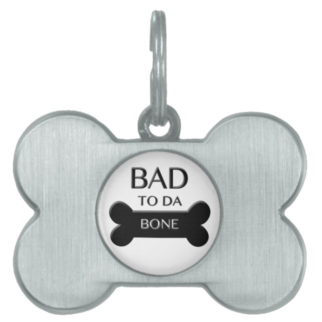 骨の形をしたペットラベル ペットネームタグ (正面)