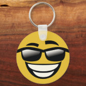 骨の男の絵文字カッコいいに悪い キーホルダー (正面)