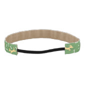 骨の背景を持つ幸運な犬 アスレチックヘッドバンド (裏面)