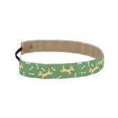 骨の背景を持つ幸運な犬 アスレチックヘッドバンド (左)