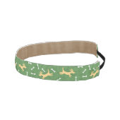 骨の背景を持つ幸運な犬 アスレチックヘッドバンド (右)