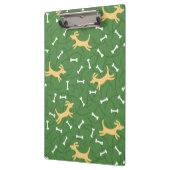 骨の背景を持つ幸運な犬 クリップボード (左)