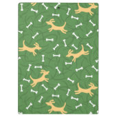 骨の背景を持つ幸運な犬 クリップボード (裏面)