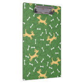 骨の背景を持つ幸運な犬 クリップボード (右)