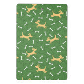 骨の背景を持つ幸運な犬 ミニクリップボード (裏面)