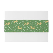 骨の背景を持つ幸運な犬 招待状ベリーバンド (裏面例)