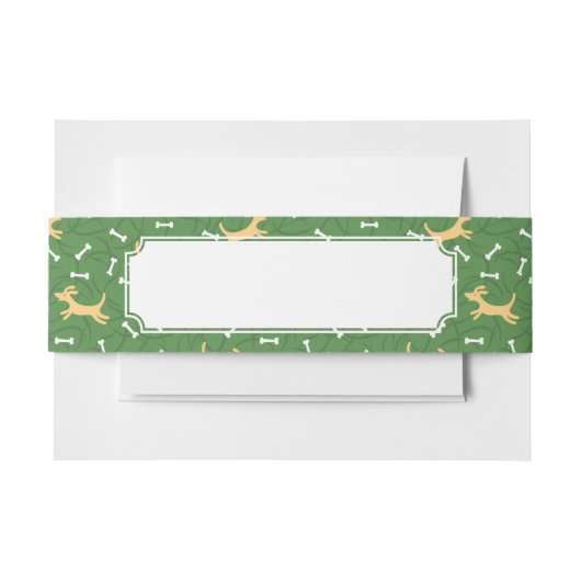 骨の背景を持つ幸運な犬 招待状ベリーバンド (正面例)