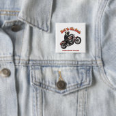骨の髄まで悪い奴 "Pugly Attitude" パグバイカー 缶バッジ (インサイチュ)