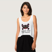 骨の黒いパグのティーに悪い Tシャツ (正面フル)