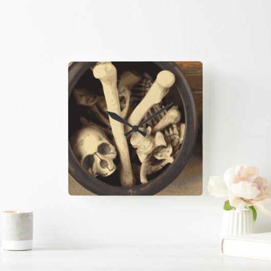 骨のCaldron スクエア壁時計 (ホーム)