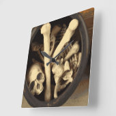 骨のCaldron スクエア壁時計 (傾斜)