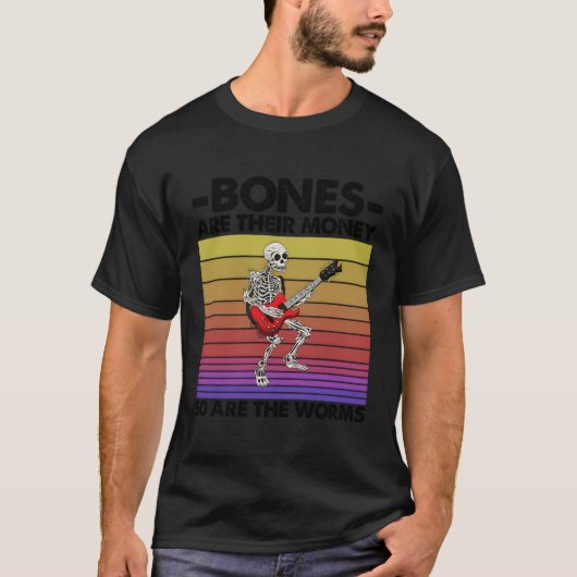 骨はお金だから虫の骨格区 Tシャツ (正面)