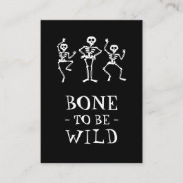 骨は野生のスケルトンのハロウィーン教室カード 名刺