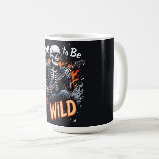 骨は野生のスケルトンのマグカップ コーヒーマグカップ (正面右)