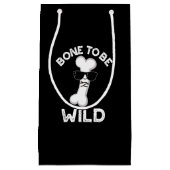 骨は野生の解剖学おもしろいのPun暗いBG スモールペーパーバッグ (正面)