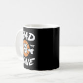骨へのおもしろいブルドッグパパ コーヒーマグカップ (正面左)