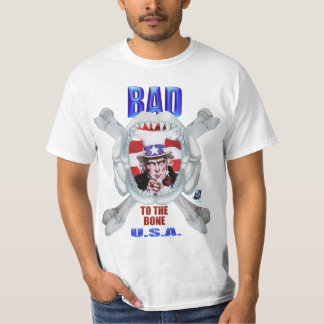 骨への米国市民Tシャツの悪い状態-白だけ Tシャツ