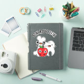 骨りんご歯の面白いおいしいパロディ シール (iPadカバー)